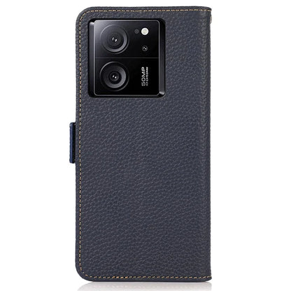 KHAZNEH For Xiaomi 13T Pro / 13T / Redmi K60 Ultra Case Genuine Cow Leather Cell Phone Cover Wallet with RFID Blocking