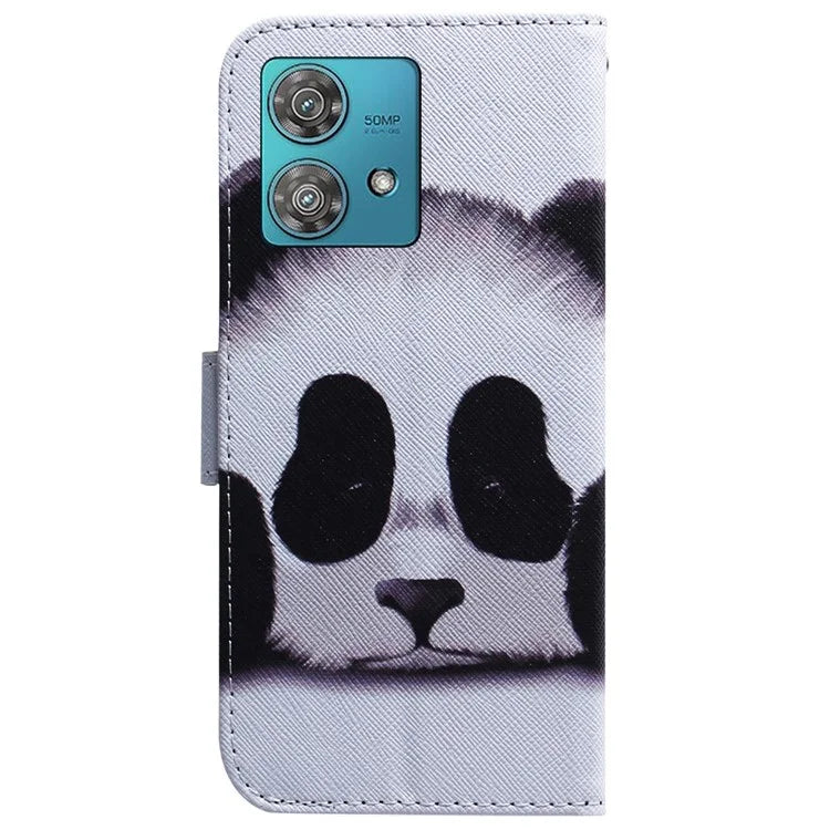 For Motorola Edge 40 Neo 5G Case Pattern Printing Folio PU Leather Phone Cover