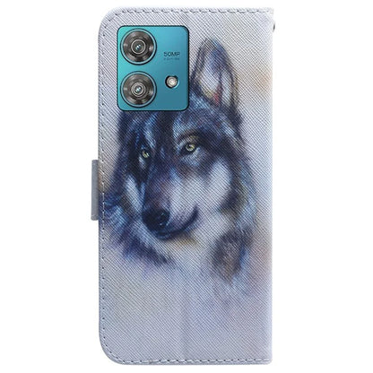 For Motorola Edge 40 Neo 5G Case Pattern Printing Folio PU Leather Phone Cover
