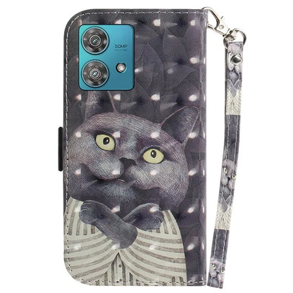 For Motorola Edge 40 Neo 5G Case PU Leather Wallet Pattern Printing Phone Cover