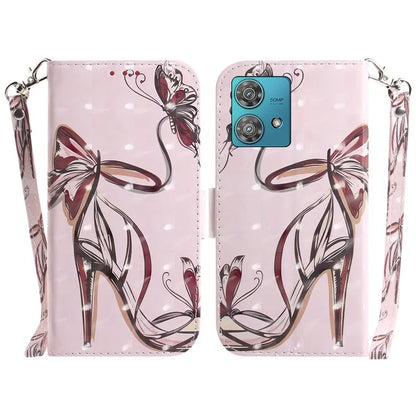 For Motorola Edge 40 Neo 5G Case PU Leather Wallet Pattern Printing Phone Cover