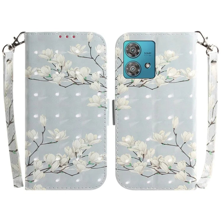 For Motorola Edge 40 Neo 5G Case PU Leather Wallet Pattern Printing Phone Cover