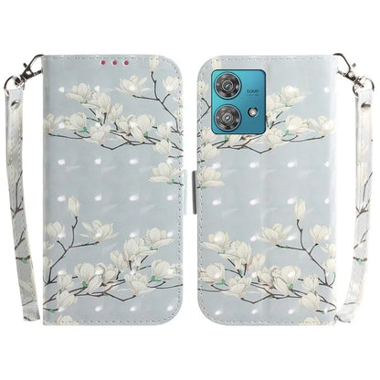 For Motorola Edge 40 Neo 5G Case PU Leather Wallet Pattern Printing Phone Cover