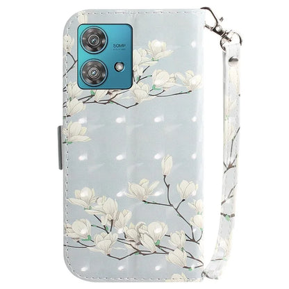 For Motorola Edge 40 Neo 5G Case PU Leather Wallet Pattern Printing Phone Cover