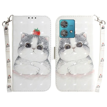 For Motorola Edge 40 Neo 5G Case PU Leather Wallet Pattern Printing Phone Cover
