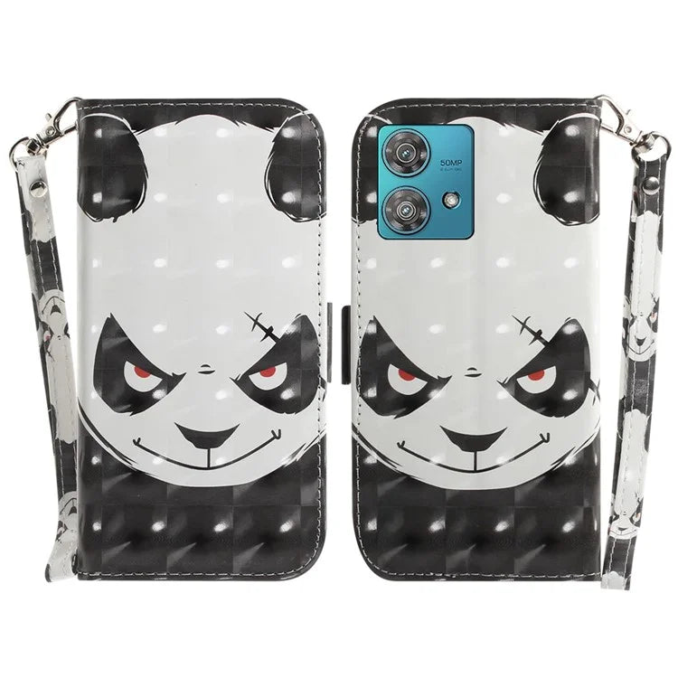 For Motorola Edge 40 Neo 5G Case PU Leather Wallet Pattern Printing Phone Cover