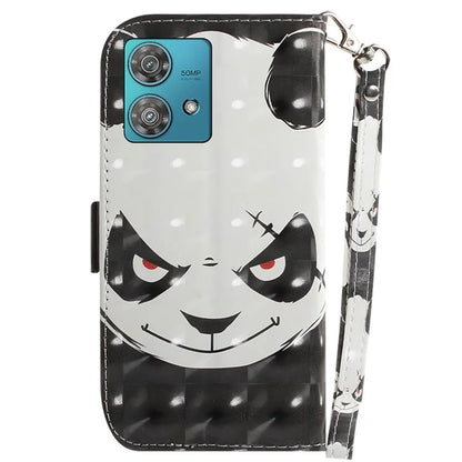 For Motorola Edge 40 Neo 5G Case PU Leather Wallet Pattern Printing Phone Cover
