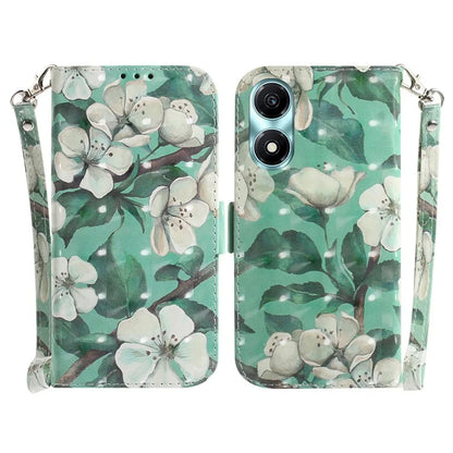 For Honor X5 Plus / Play 40C 5G Case PU Leather Magnetic Closure 3D Pattern Phone Cover