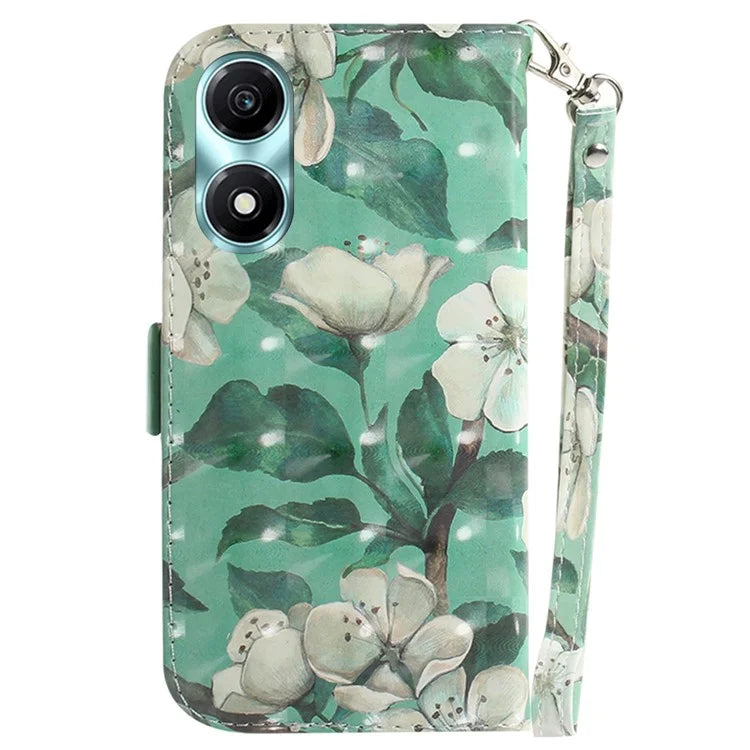 For Honor X5 Plus / Play 40C 5G Case PU Leather Magnetic Closure 3D Pattern Phone Cover