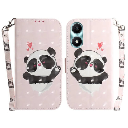 For Honor X5 Plus / Play 40C 5G Case PU Leather Magnetic Closure 3D Pattern Phone Cover