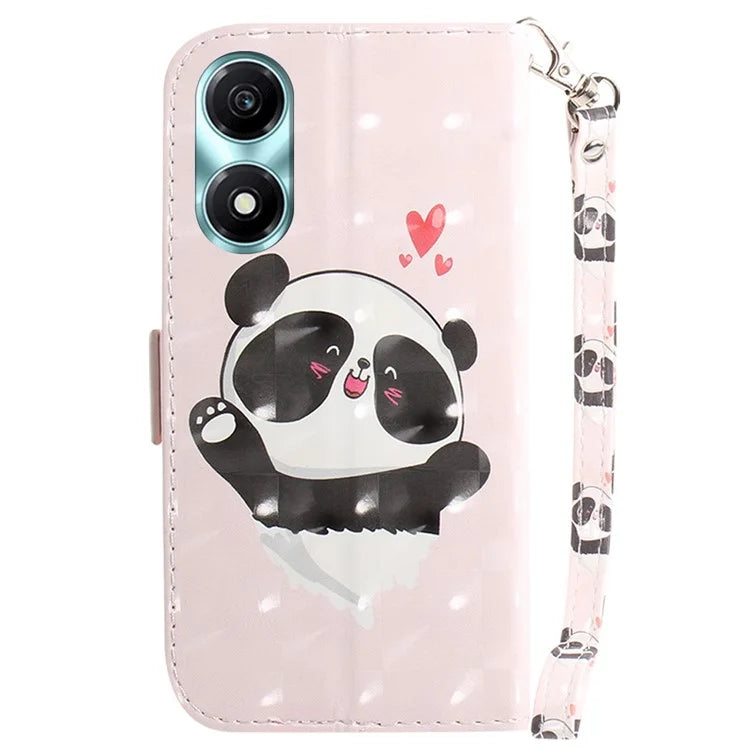 For Honor X5 Plus / Play 40C 5G Case PU Leather Magnetic Closure 3D Pattern Phone Cover