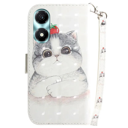 For Honor X5 Plus / Play 40C 5G Case PU Leather Magnetic Closure 3D Pattern Phone Cover
