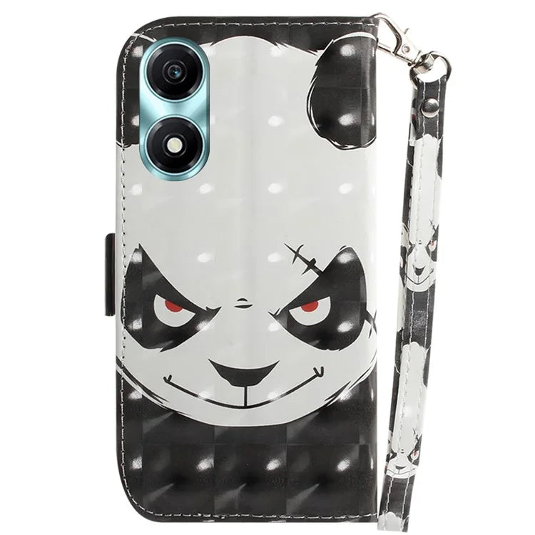 For Honor X5 Plus / Play 40C 5G Case PU Leather Magnetic Closure 3D Pattern Phone Cover