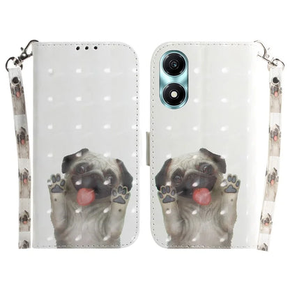 For Honor X5 Plus / Play 40C 5G Case PU Leather Magnetic Closure 3D Pattern Phone Cover