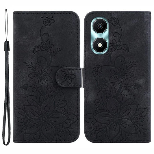 For Honor X5 Plus / Play 40C 5G Leather Case Wallet Stand Imprinted Phone Cover