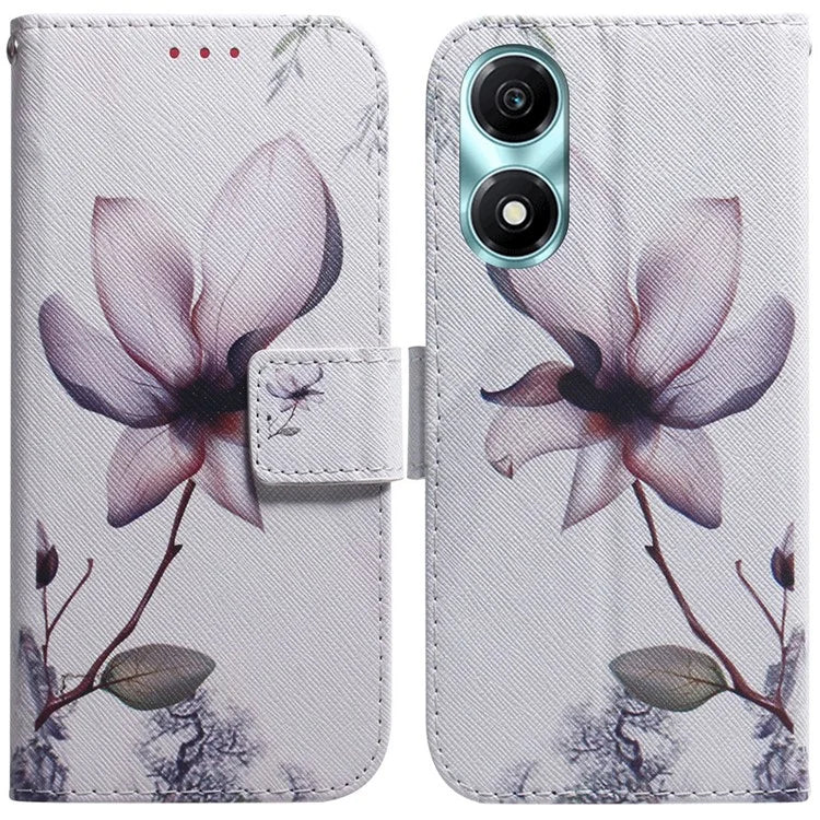 For Honor X5 Plus / Play 40C 5G Case PU Leather Pattern Printing Shockproof Phone Cover