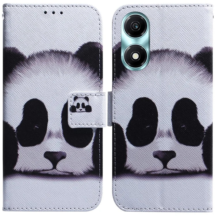 For Honor X5 Plus / Play 40C 5G Case PU Leather Pattern Printing Shockproof Phone Cover