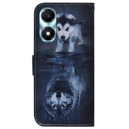 For Honor X5 Plus / Play 40C 5G Case PU Leather Pattern Printing Shockproof Phone Cover