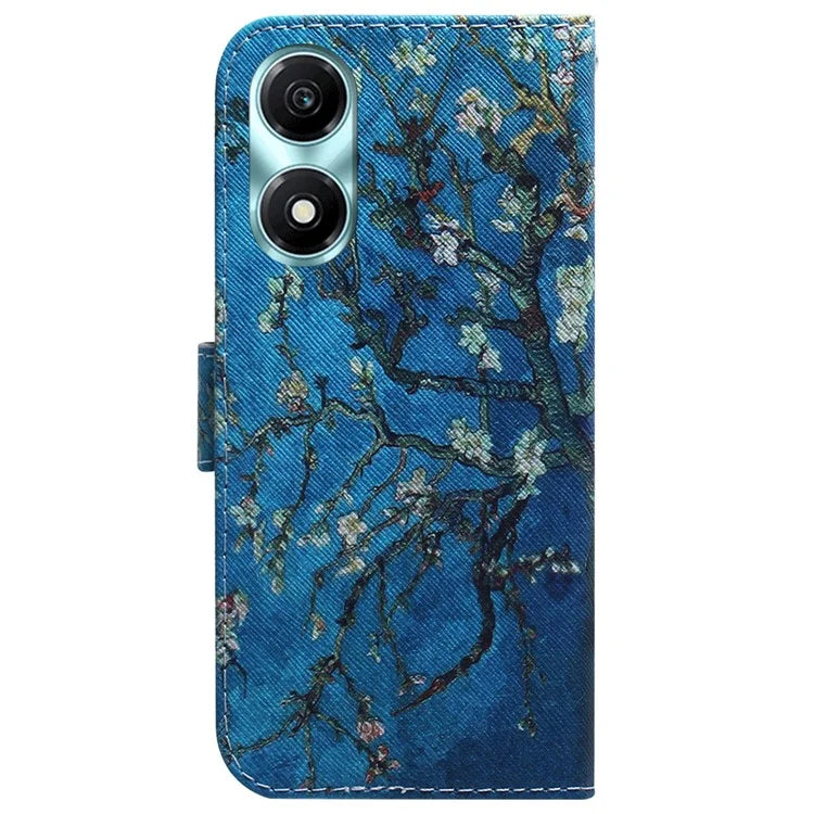 For Honor X5 Plus / Play 40C 5G Case PU Leather Pattern Printing Shockproof Phone Cover