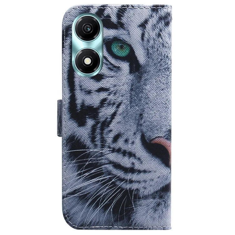 For Honor X5 Plus / Play 40C 5G Case PU Leather Pattern Printing Shockproof Phone Cover