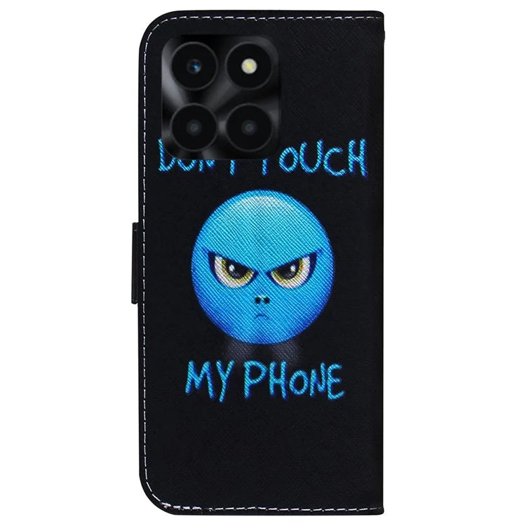 For Honor X6a 4G Case PU Leather Pattern Printing Wallet Protective Phone Cover
