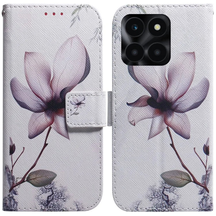 For Honor X6a 4G Case PU Leather Pattern Printing Wallet Protective Phone Cover