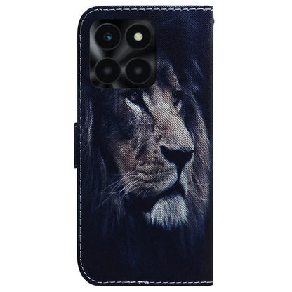 For Honor X6a 4G Case PU Leather Pattern Printing Wallet Protective Phone Cover