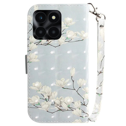 For Honor X6a 4G Case 3D Pattern PU Leather Wallet Flip Phone Cover