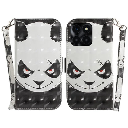 For Honor X6a 4G Case 3D Pattern PU Leather Wallet Flip Phone Cover