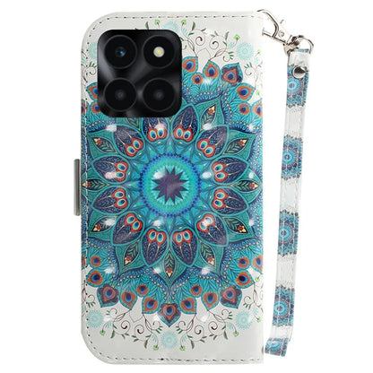 For Honor X6a 4G Case 3D Pattern PU Leather Wallet Flip Phone Cover