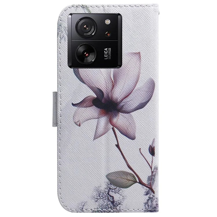 For Xiaomi Redmi K60 Ultra / 13T / 13T Pro Case PU Leather Stand Pattern Printing Phone Cover