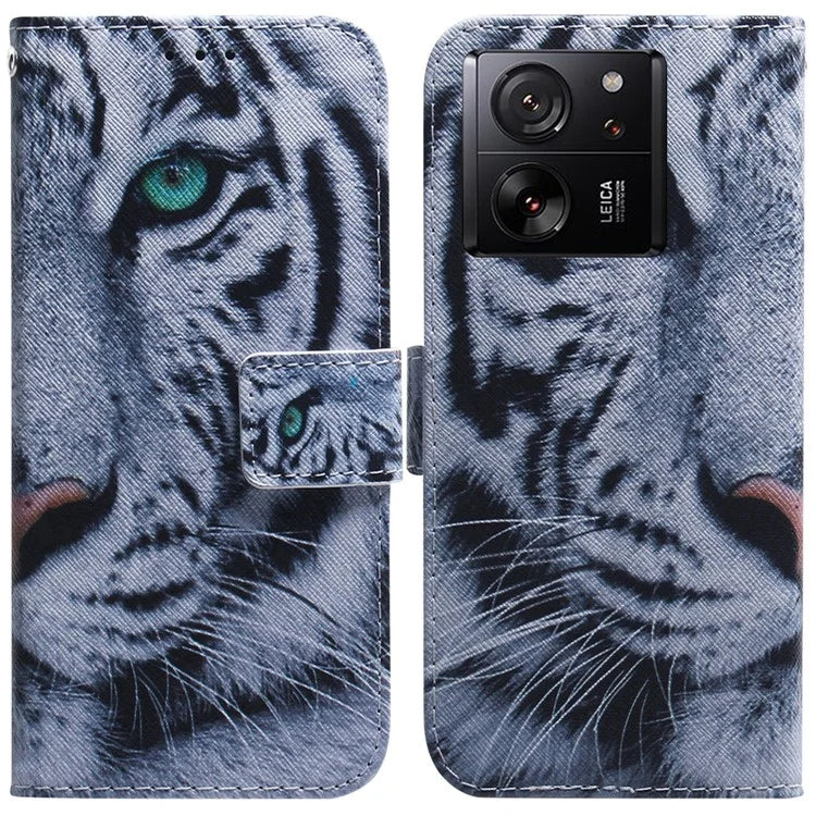 For Xiaomi Redmi K60 Ultra / 13T / 13T Pro Case PU Leather Stand Pattern Printing Phone Cover