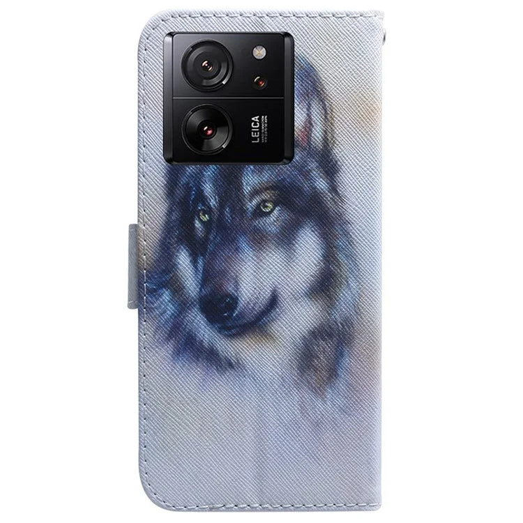 For Xiaomi Redmi K60 Ultra / 13T / 13T Pro Case PU Leather Stand Pattern Printing Phone Cover