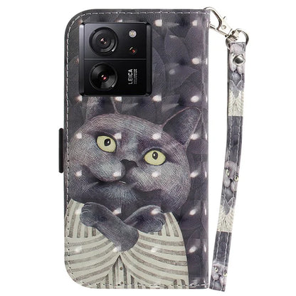 For Xiaomi Redmi K60 Ultra / 13T / 13T Pro Case Wallet PU Leather Pattern Printing Phone Cover