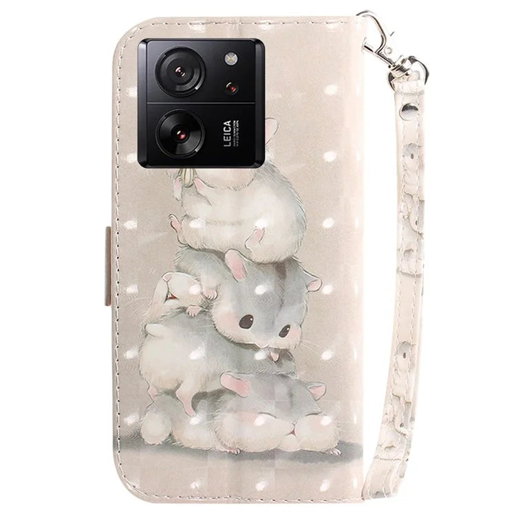 For Xiaomi Redmi K60 Ultra / 13T / 13T Pro Case Wallet PU Leather Pattern Printing Phone Cover