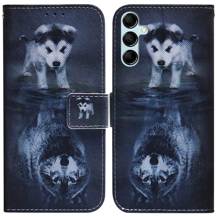 For Samsung Galaxy A15 4G Case  Pattern Printing PU Leather Magnetic Wallet Phone Cover