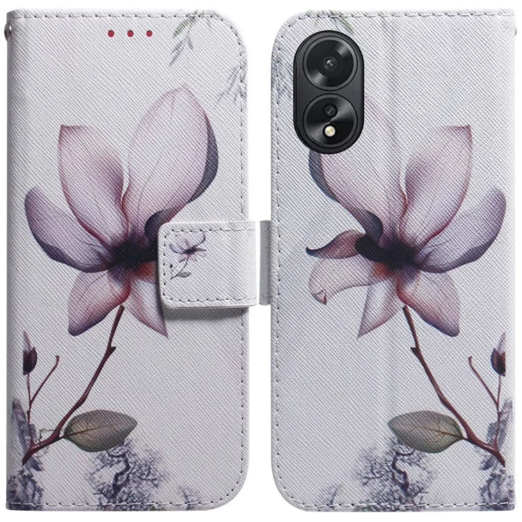 For Oppo A18 4G / A38 4G Case Wallet PU Leather Pattern Printing Phone Cover