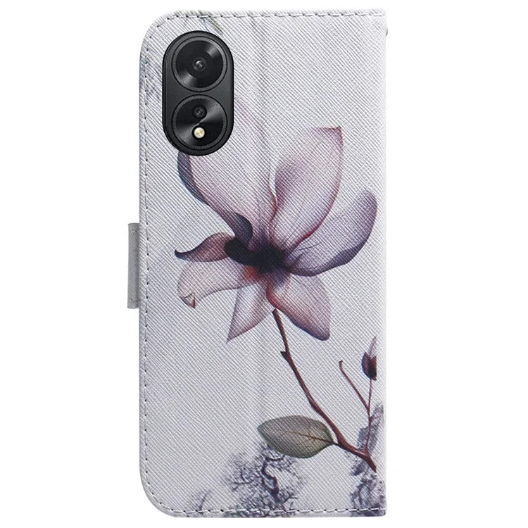 For Oppo A18 4G / A38 4G Case Wallet PU Leather Pattern Printing Phone Cover