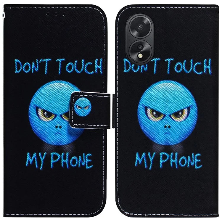 For Oppo A18 4G / A38 4G Case Wallet PU Leather Pattern Printing Phone Cover