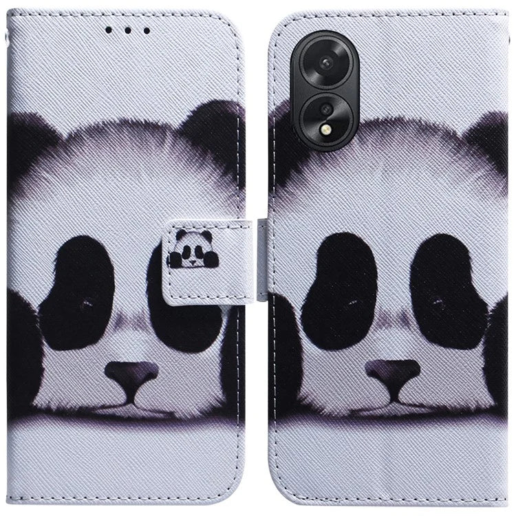 For Oppo A18 4G / A38 4G Case Wallet PU Leather Pattern Printing Phone Cover