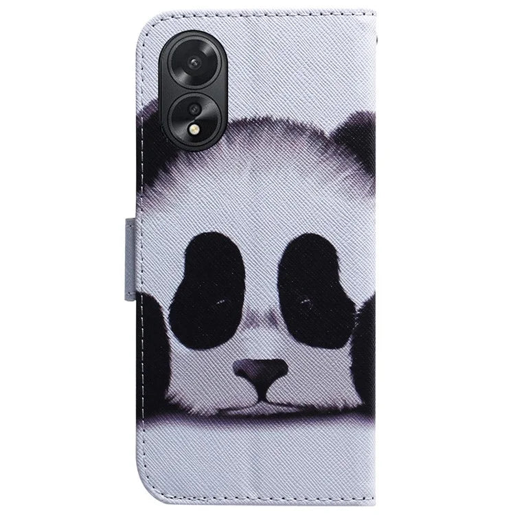 For Oppo A18 4G / A38 4G Case Wallet PU Leather Pattern Printing Phone Cover