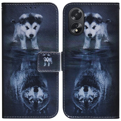 For Oppo A18 4G / A38 4G Case Wallet PU Leather Pattern Printing Phone Cover