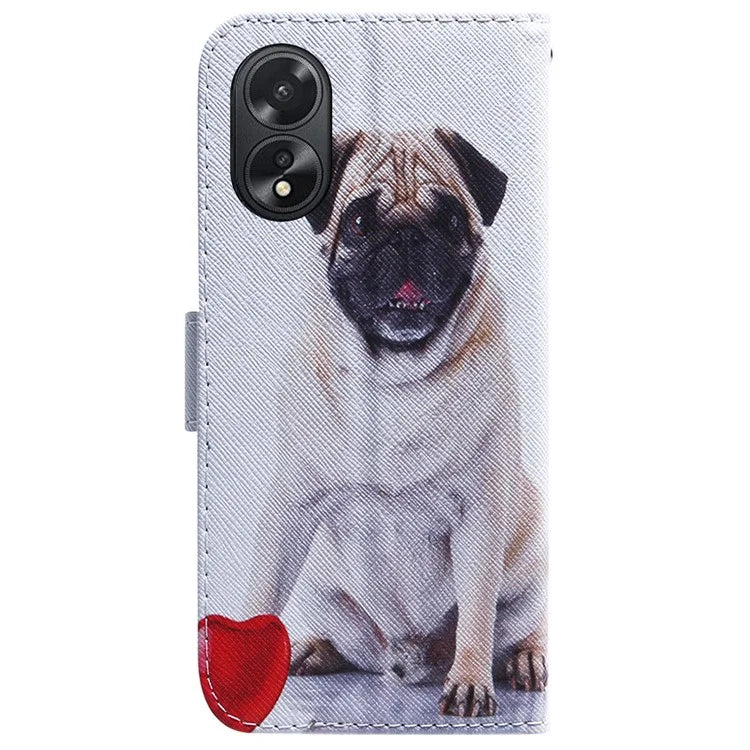 For Oppo A18 4G / A38 4G Case Wallet PU Leather Pattern Printing Phone Cover