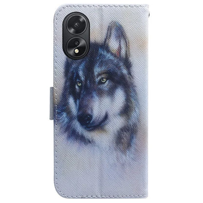 For Oppo A18 4G / A38 4G Case Wallet PU Leather Pattern Printing Phone Cover