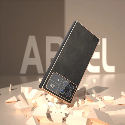For Xiaomi Mix Fold 3 5G Case PU Leather+PC Electroplating Shockproof Phone Cover