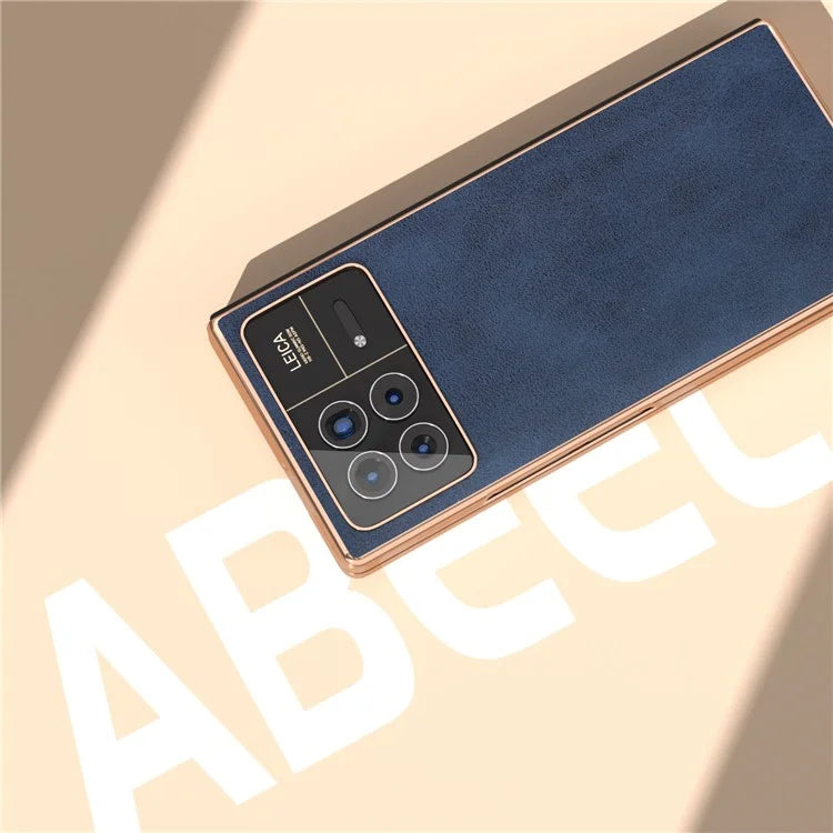 For Xiaomi Mix Fold 3 5G Case PU Leather+PC Electroplating Shockproof Phone Cover