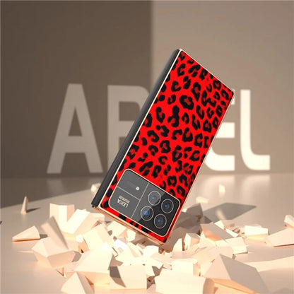 For Xiaomi Mix Fold 3 5G Case Leopard Pattern Leather+PC Slim Fit Electroplating Phone Cover