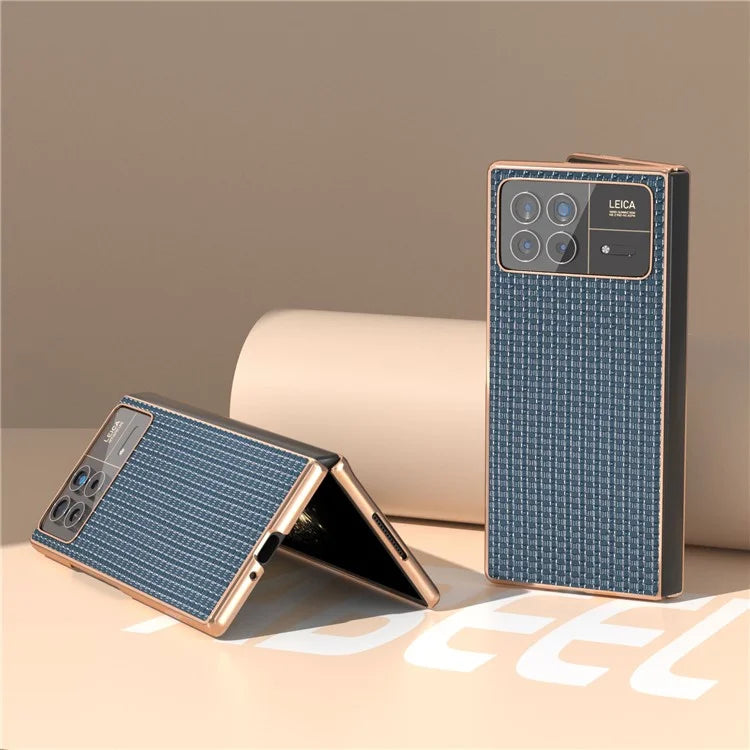 For Xiaomi Mix Fold 3 5G Case Genuine Cow Leather + PC Anti-Scratch Protective Phone Cover