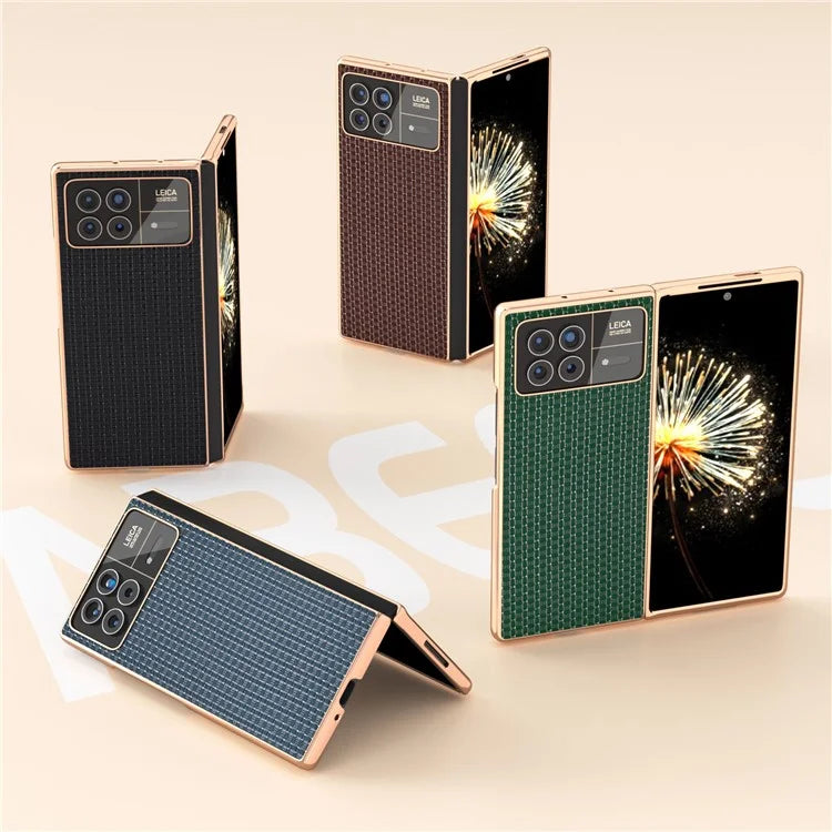 For Xiaomi Mix Fold 3 5G Case Genuine Cow Leather + PC Anti-Scratch Protective Phone Cover