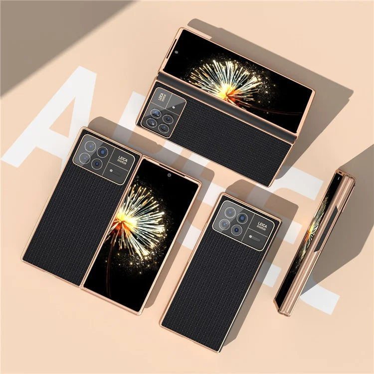 For Xiaomi Mix Fold 3 5G Case Genuine Cow Leather + PC Anti-Scratch Protective Phone Cover